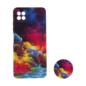 کاور آبرنگی مدل N109 مناسب برای گوشی موبایل سامسونگ Galaxy A22 5G به همراه پایه نگهدارنده